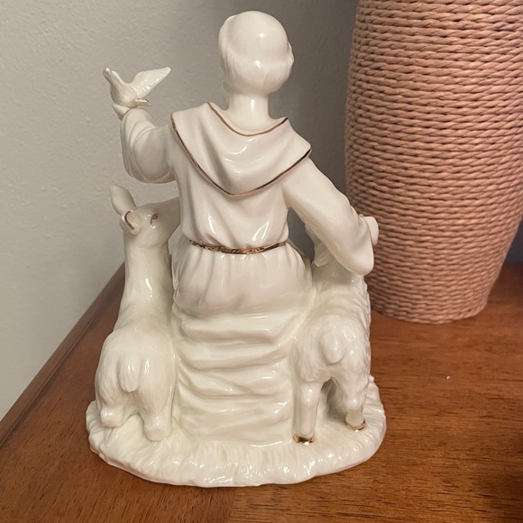 Vintage 1998 Geo. Z. Lefton St. Francis of Assisi Music Box Figurine Porcelain - Picture 5 of 14